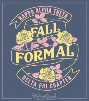 Theta Formal Shirt Banner Rose