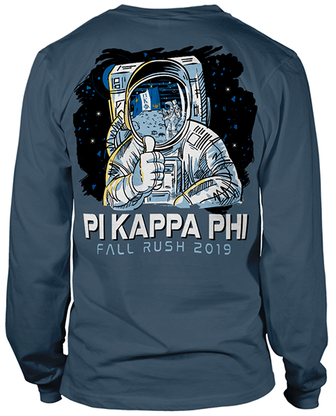 Pi Kapp Fraternity Rush Shirt with Astronaut