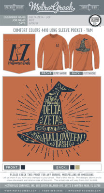 Delta Zeta Witches Hat Shirt