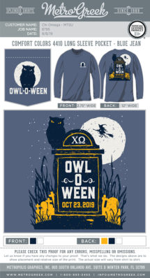 Chi Omega Owl-o-ween Shirt