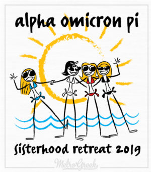 AOPi Sisterhood Beach Retreat Shirt