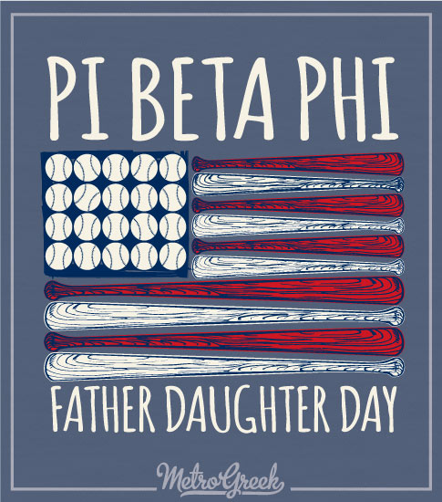 Father Daughter Baseball Shirt Pi Beta Phi