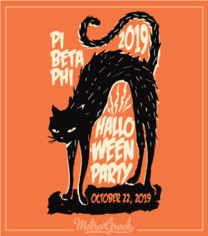 Pi Beta Phi Halloween Cat Shirt