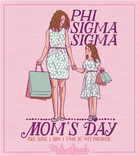 Phi Sig Moms Day Shirt with Daughter