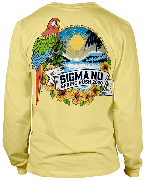 Sigma Nu Rush Shirt Parrot