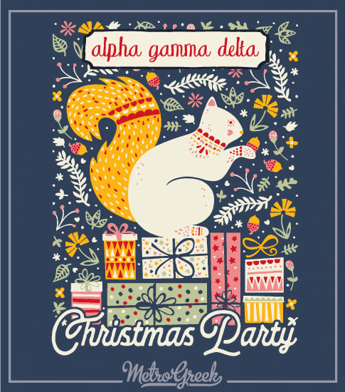 Alpha Gamma Delta Christmas Squirrel Shirt