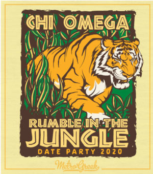 Chi Omega Rumble in the Jungle shirt