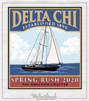Delta Chi Rush Shirt Sailboat Seas