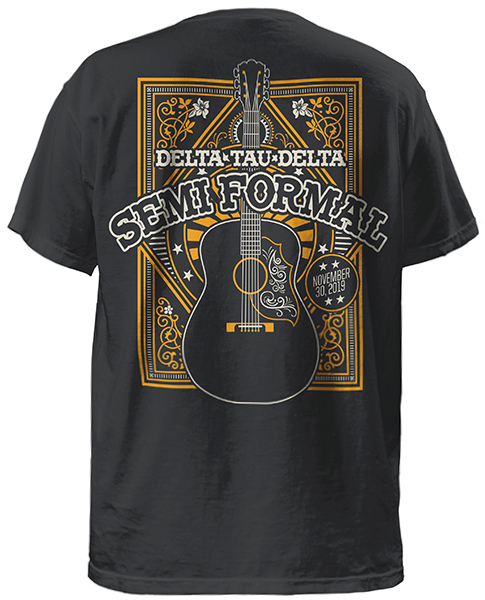Delta Tau Delta Formal T-shirt With Guitar