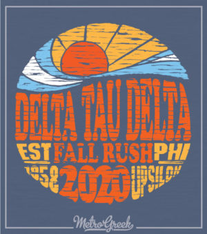 Delta Tau Delta Rush Shirt Retro Surf