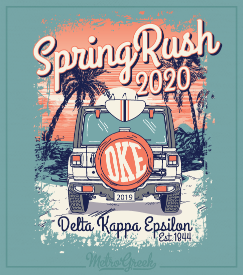 Delta Kappa Epsilon Spring Rush Beach Shirt