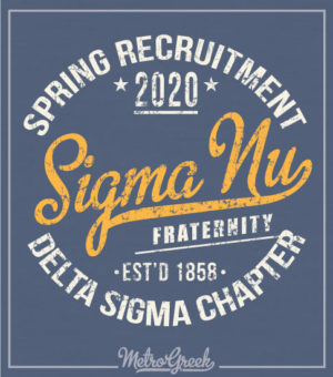 Fraternity Rush Retro Shirt Sigma Nu