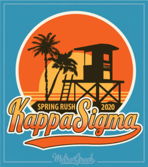 Kappa Sigma Rush Shirt Retro Beach