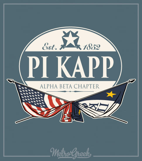 Pi Kappa Phi Fraternity Rush Shirt Flags