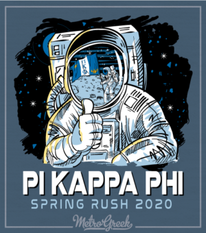Pi Kapp Rush Shirt Astronaut and Flag
