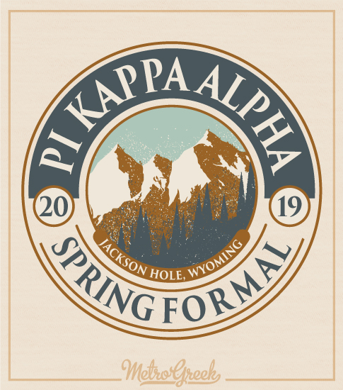 Pi Kappa Alpha Formal Shirt Mountains