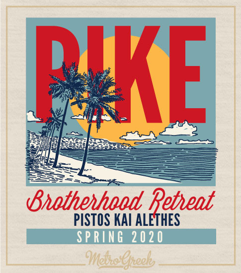 Pike Fraternity Rush Shirt Beach Poster