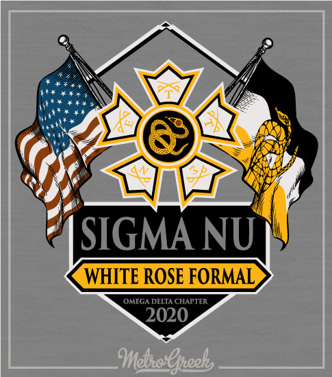 Sigma Nu Fraternity Formal Shirt Flags