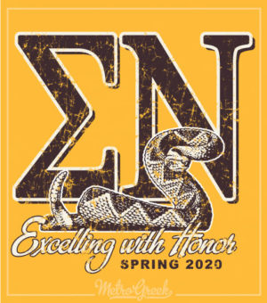 Sigma Nu Fraternity Rush Shirt with Snake