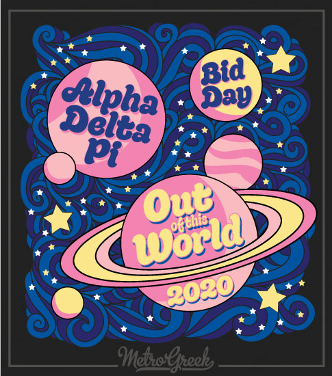 Alpha Delta Pi Bid Day Shirt Planets