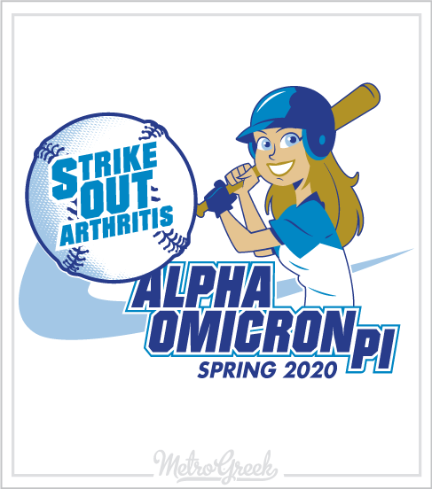 AOPi Strike Out Arthritis Baseball Shirt
