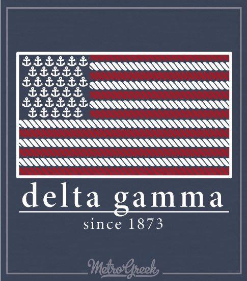 Delta Gamma Flag and Anchors Shirt
