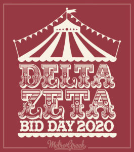 1277 Delta Zeta Circus Bid Day Shirt | Metro Greek