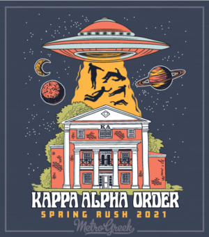 Kappa Alpha Rush Shirt With UFO Tractor Beam