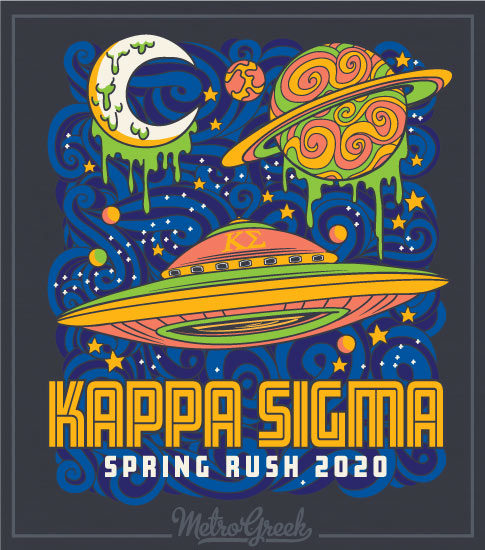 Kappa Sigma Rush Shirt Planets UFO