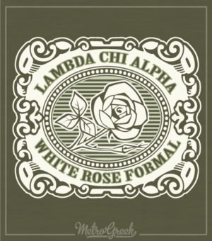 Lambda Chi Alpha White Rose Formal Shirt
