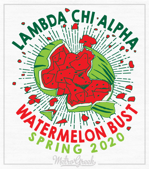 Lambda Chi Watermelon Bust Shirt Explode