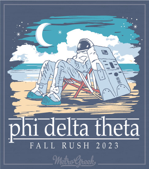 Phi Delta Rush Shirt Astronaut Beach