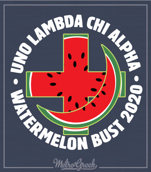 Watermelon Bust Shirt Cross and Crescent