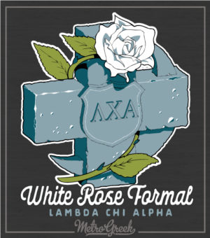 White Rose Formal Lambda Chi Shirt