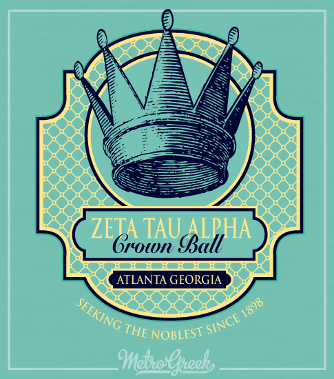 Zeta Tau Alpha Crown Ball Shirt