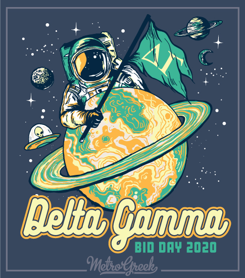 Delta Gamma Bid Day Shirt Astronaut
