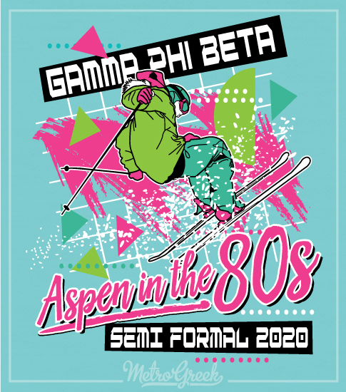 Gamma Phi Beta Formal Shirt Aspen Eighties