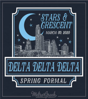 Tri Delta Stars and Crescent Formal Shirt