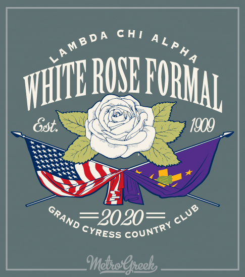 White Rose Formal Shirt Flags