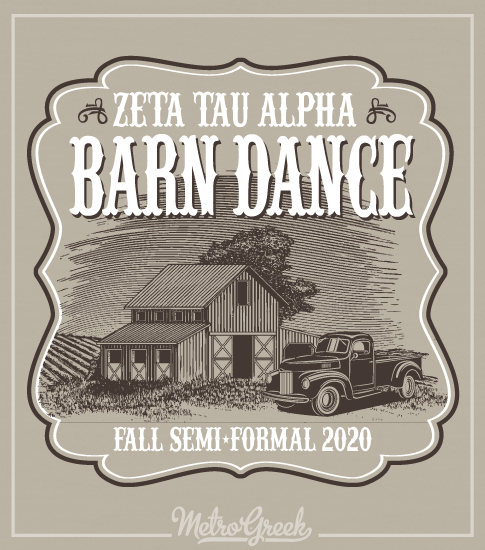 Zeta Tau Alpha Barn Dance Formal Shirt