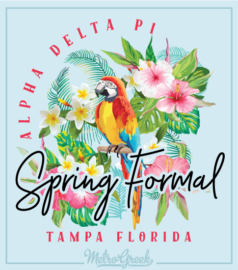 Spring Formal Shirt Tropical Parrot