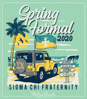 Sigma Chi Spring Formal Shirt Beach