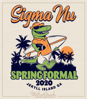 Sigma Nu Spring Formal Shirt Alligator