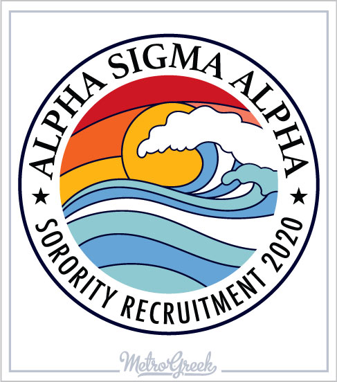 Sorority Recruitment Shirt Surf Logo