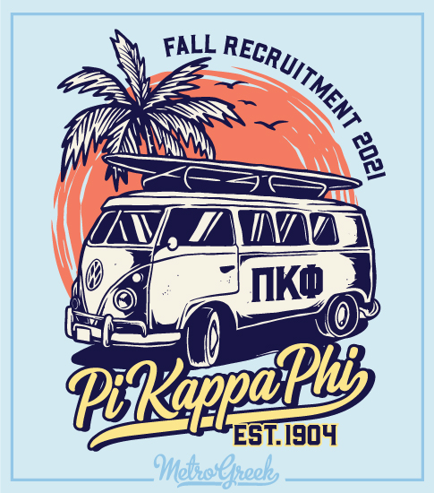 Pi Kapp Fraternity Rush Shirt Beach