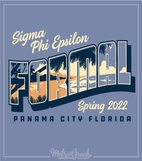 Fraternity Formal Shirt- Beach Postcard