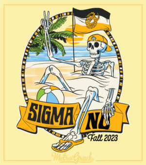 Fraternity Rush Shirt Skeleton Beach