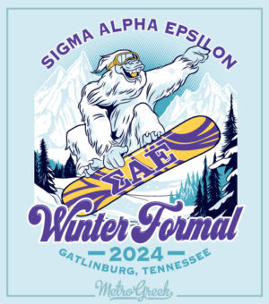 Fraternity Winter Formal Shirt Snowboarding