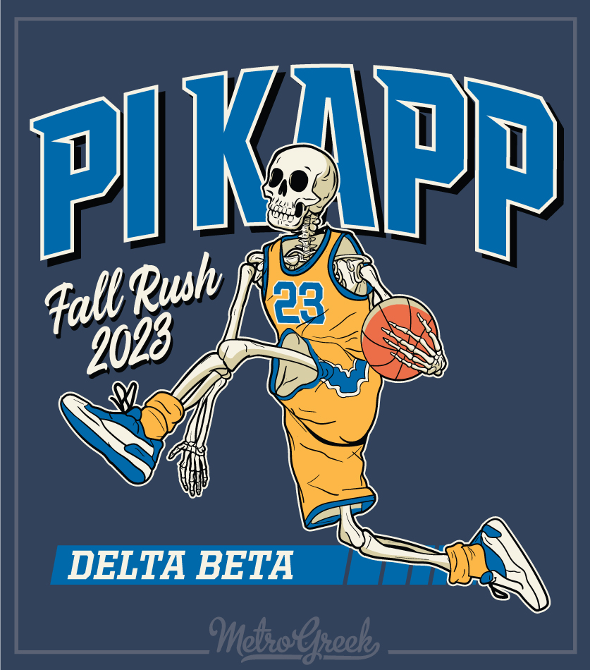 Fraternity Rush Shirt Skeleton Basketball