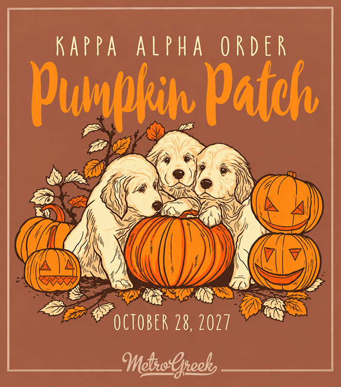 Cute Puppies Pumpkin Patch Shirt